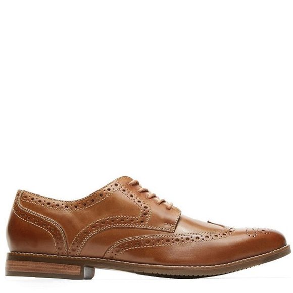 Rockport Shoes | Rockport Men's Style Purpose Wingtip Dress Oxfords | Color: Tan | Size: 8.5 | Stelagaman's Closet